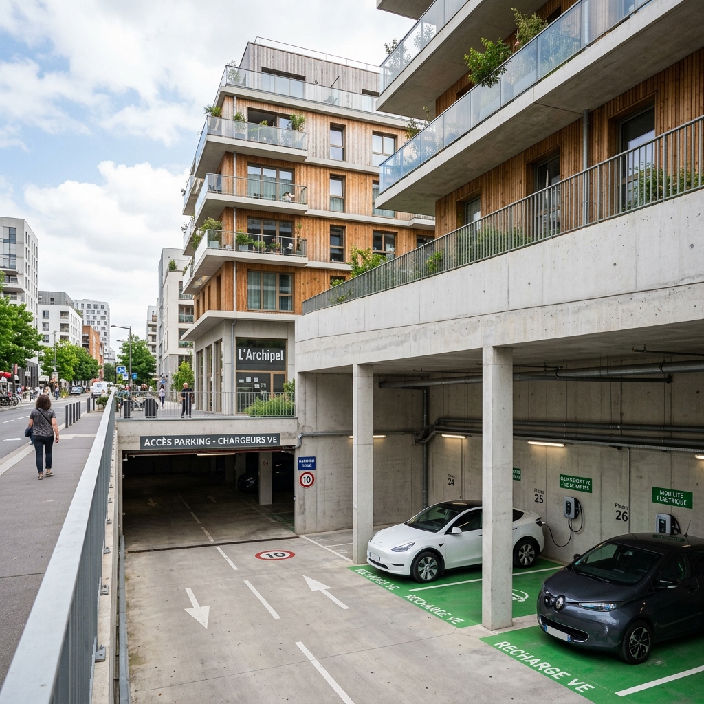 Copropriété à Grenoble : IRVE collective, câblage parking souterrain et démarches syndic